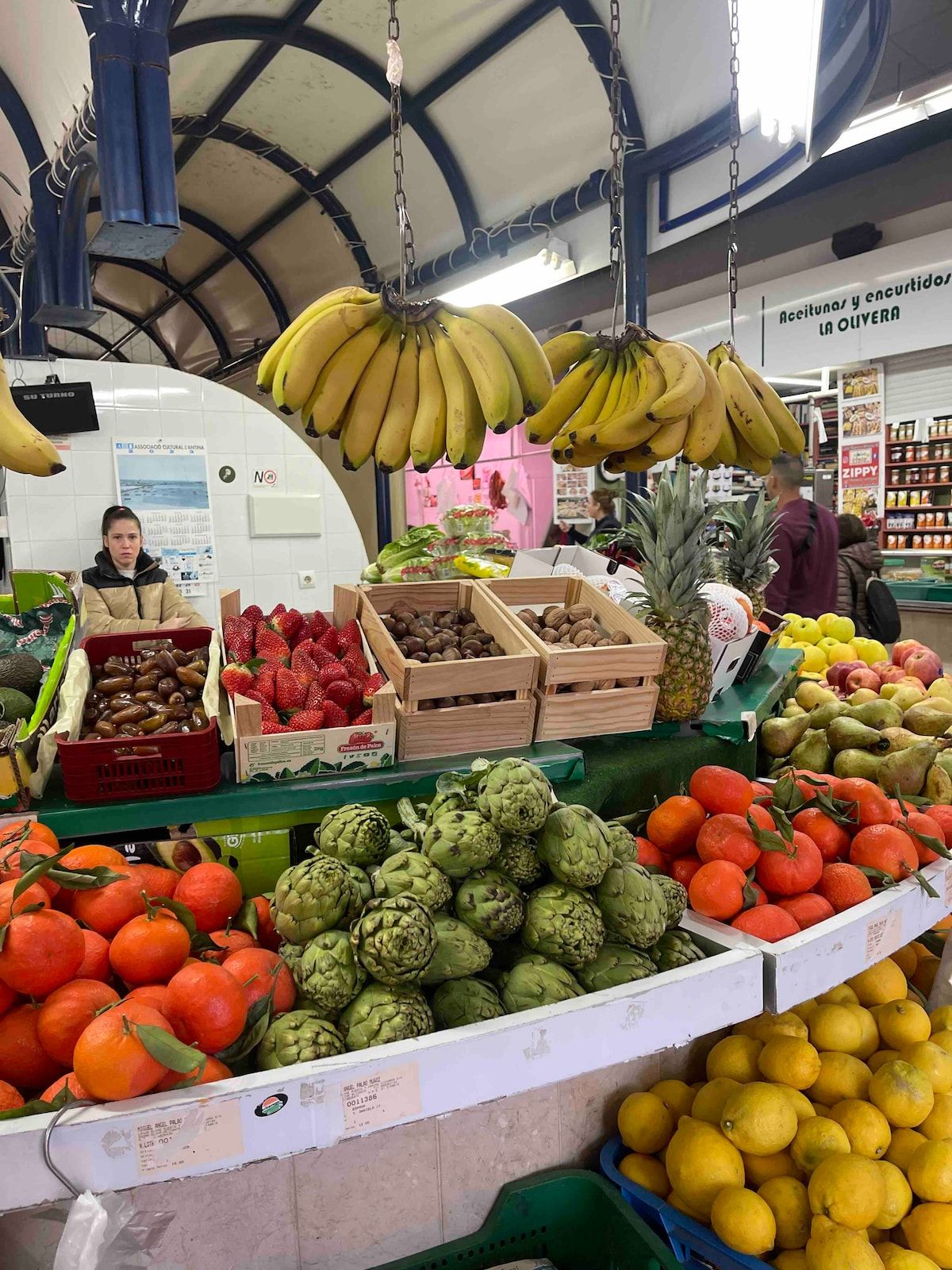 Fruit and vegetable stall at the local market